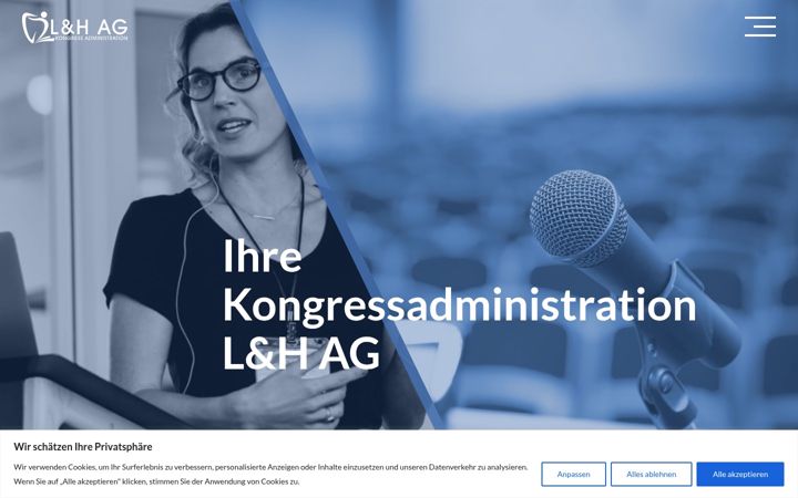 Screenshot of kongressadministration.ch