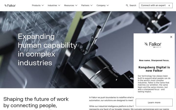 Screenshot of kongsbergdigital.com
