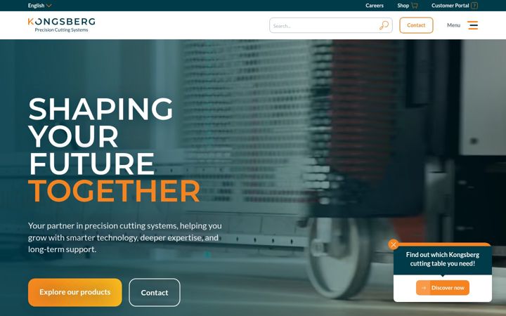 Screenshot of kongsbergsystems.com