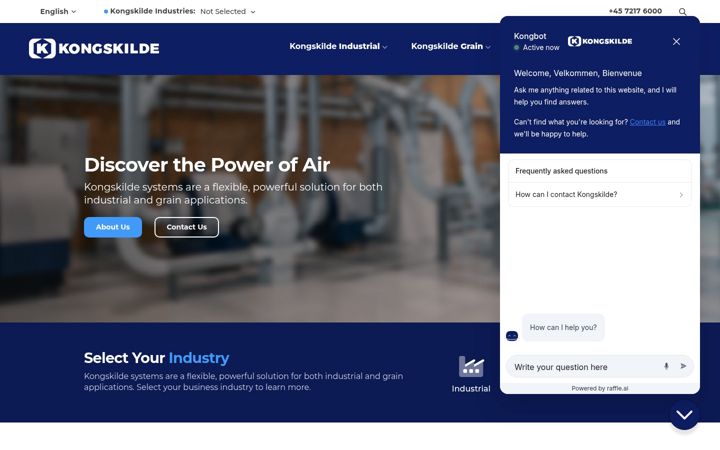 Screenshot of kongskilde-industries.com