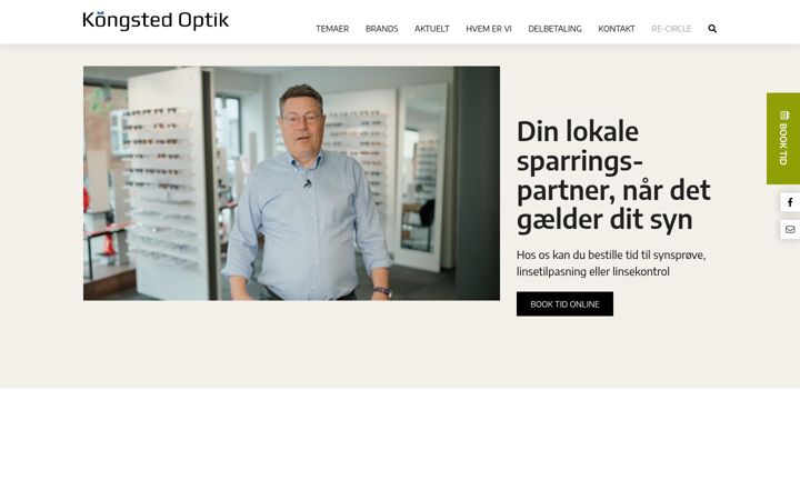Screenshot of kongstedoptik.dk