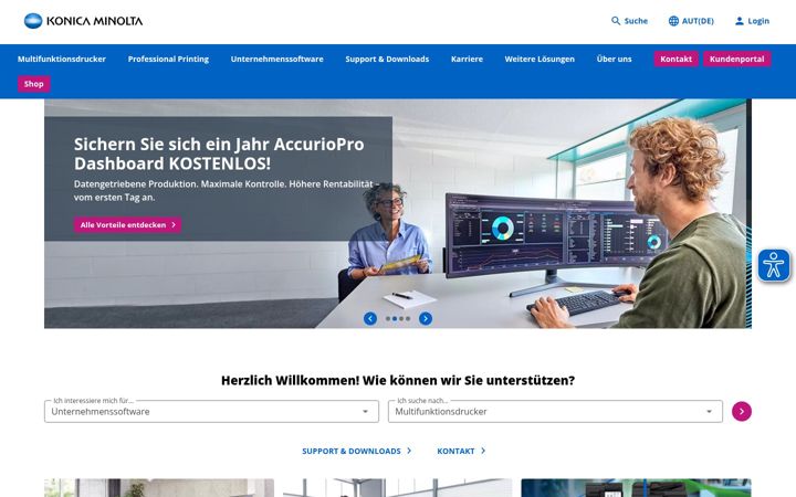 Screenshot of konicaminolta.at