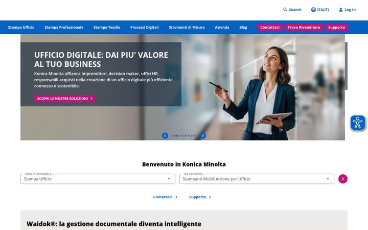Screenshot of konicaminolta.it