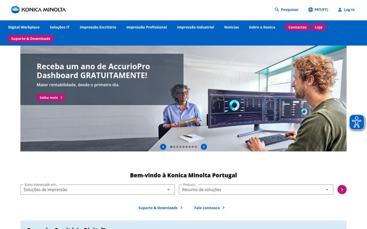 Screenshot of konicaminolta.pt