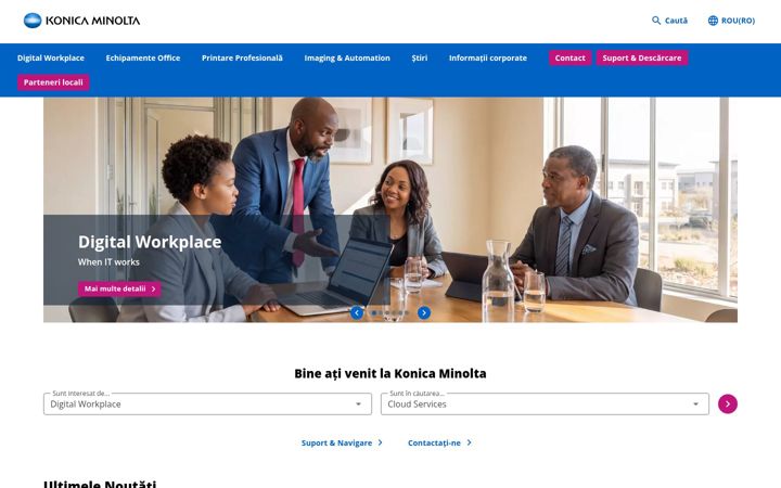 Screenshot of konicaminolta.ro
