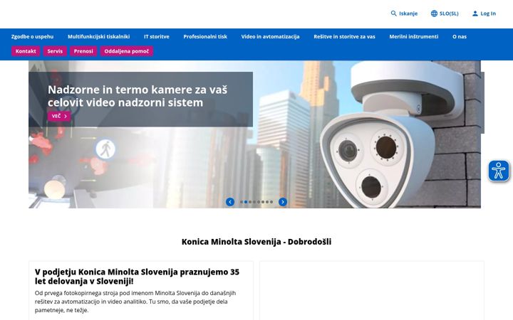 Screenshot of konicaminolta.si