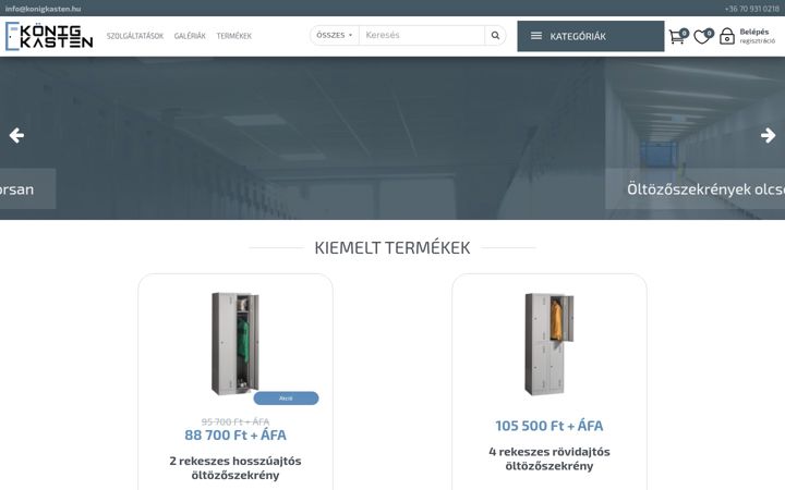 Screenshot of konigkasten.hu