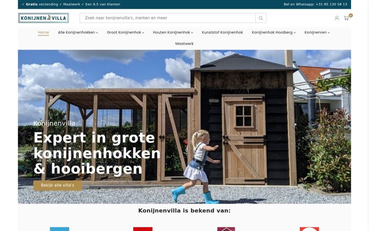Screenshot of konijnenvilla.nl