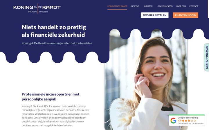 Screenshot of koningenderaadt.nl