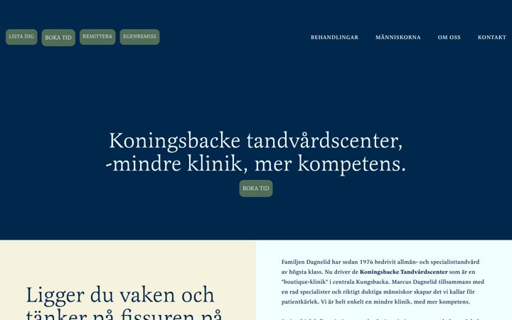 Screenshot of koningsbacke.se