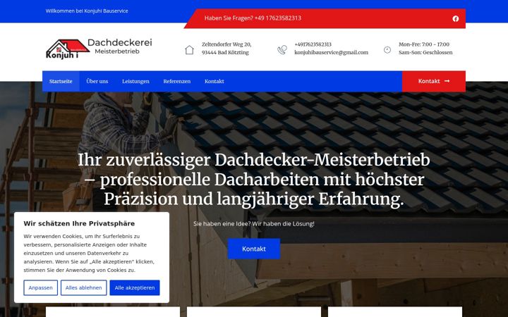 Screenshot of konjuhi-bauservice.de