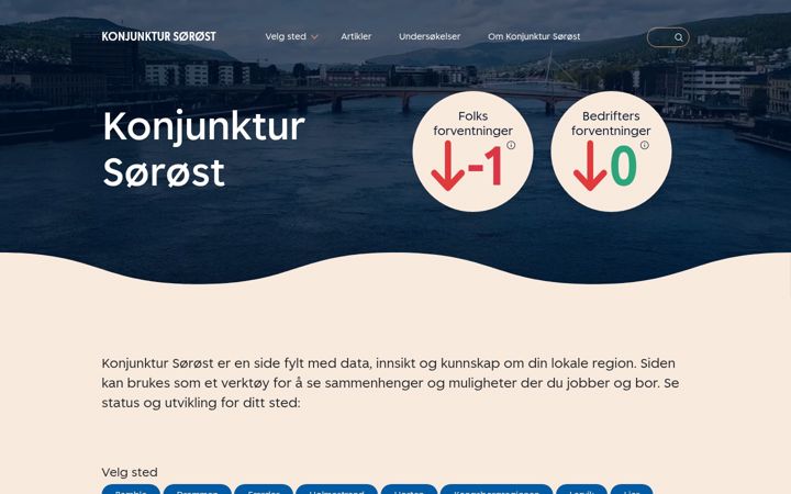Screenshot of konjunktursorost.no