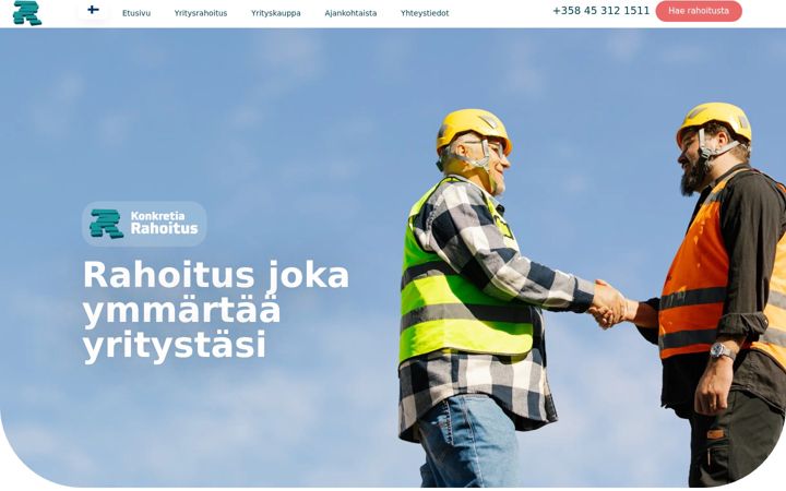 Screenshot of konkretiarahoitus.fi