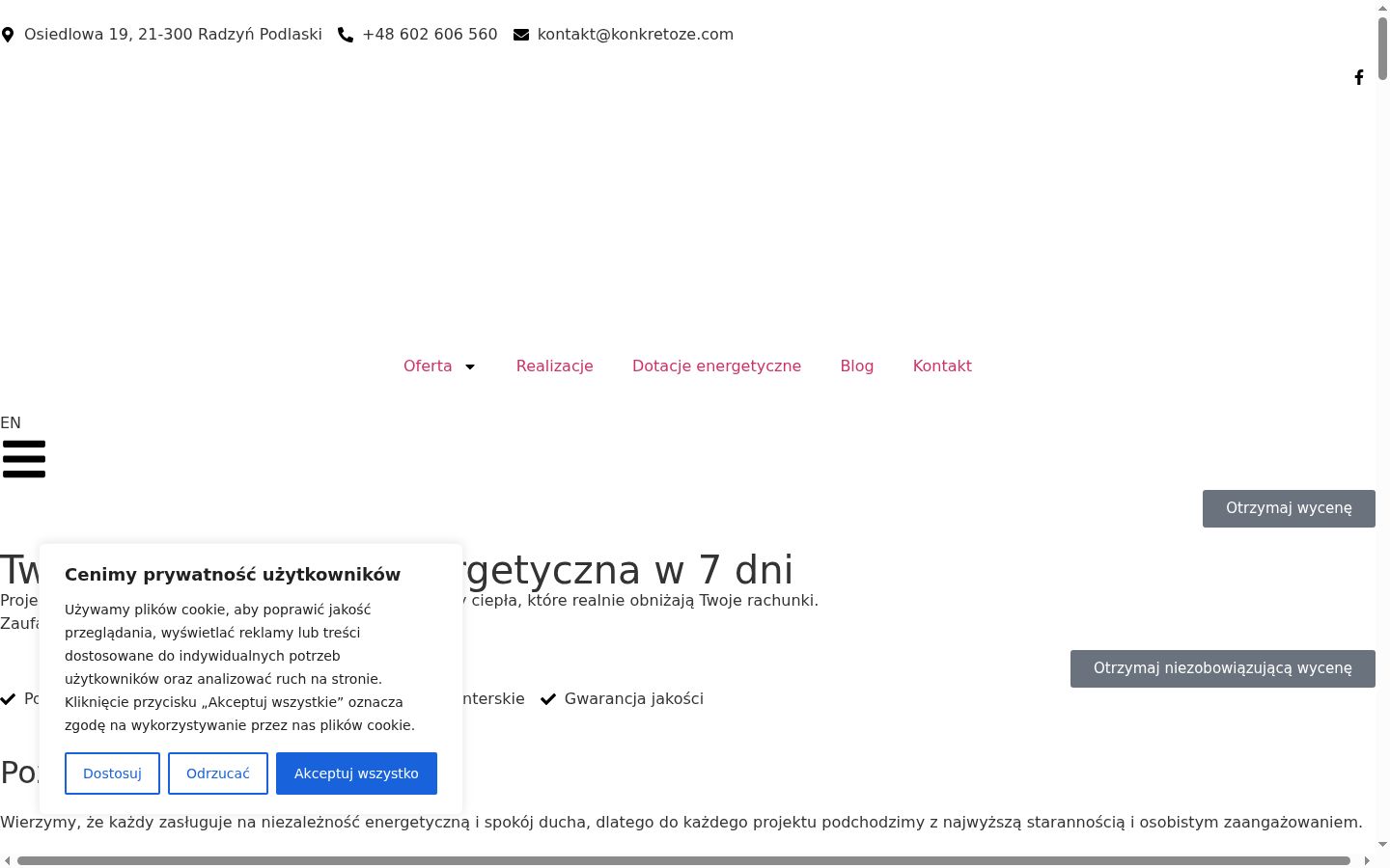 Screenshot tal-banner tal-kunsens muri qabel kwalunkwe interazzjoni