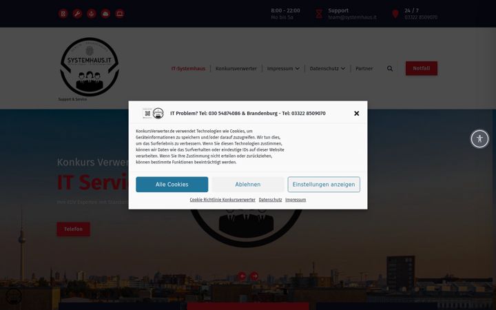 Screenshot of konkursverwerter.de