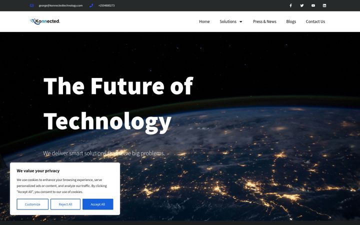 Skærmbillede af konnectedtechnology.com