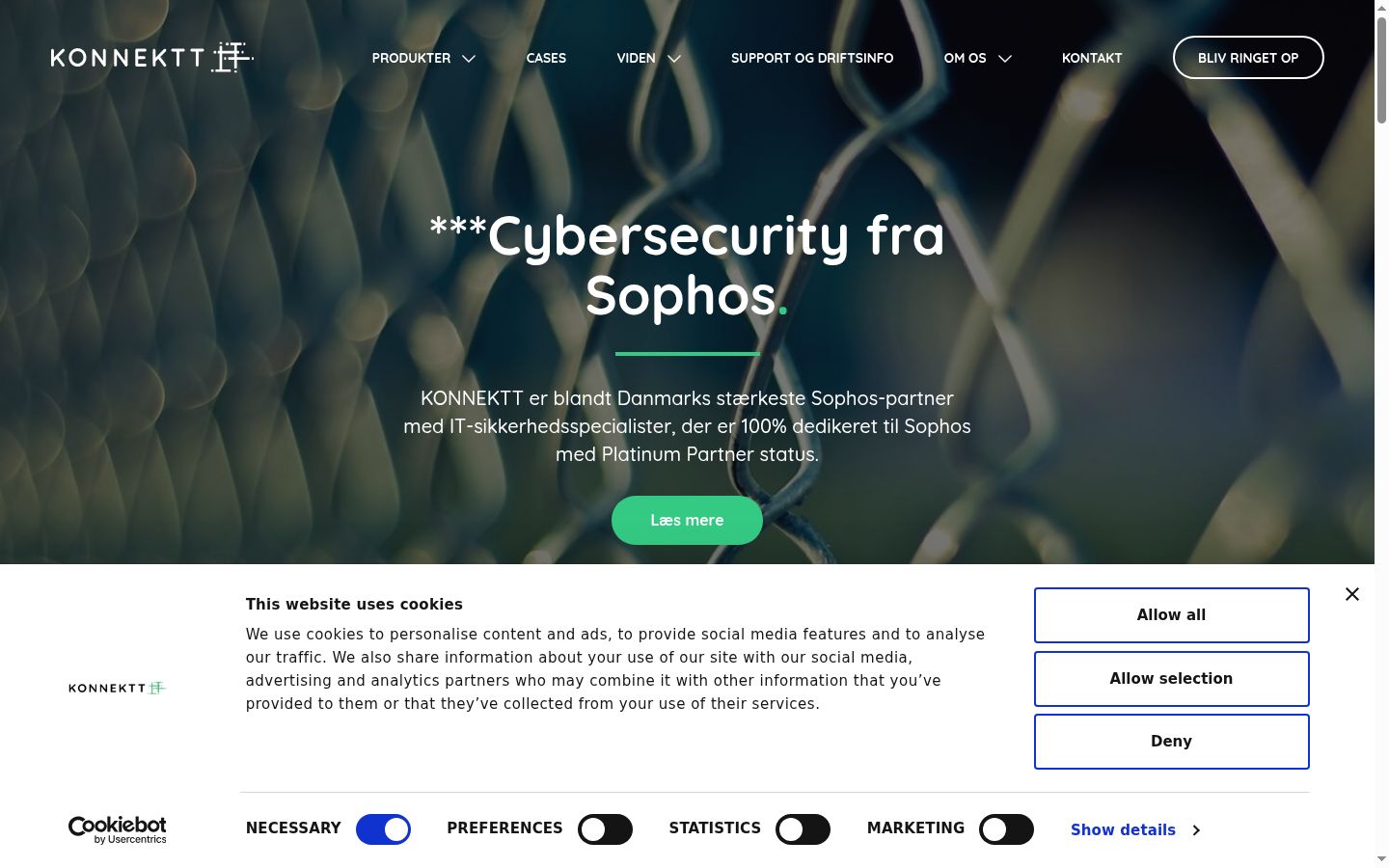 Capture d'écran de la bannière de consentement affichée avant toute interaction