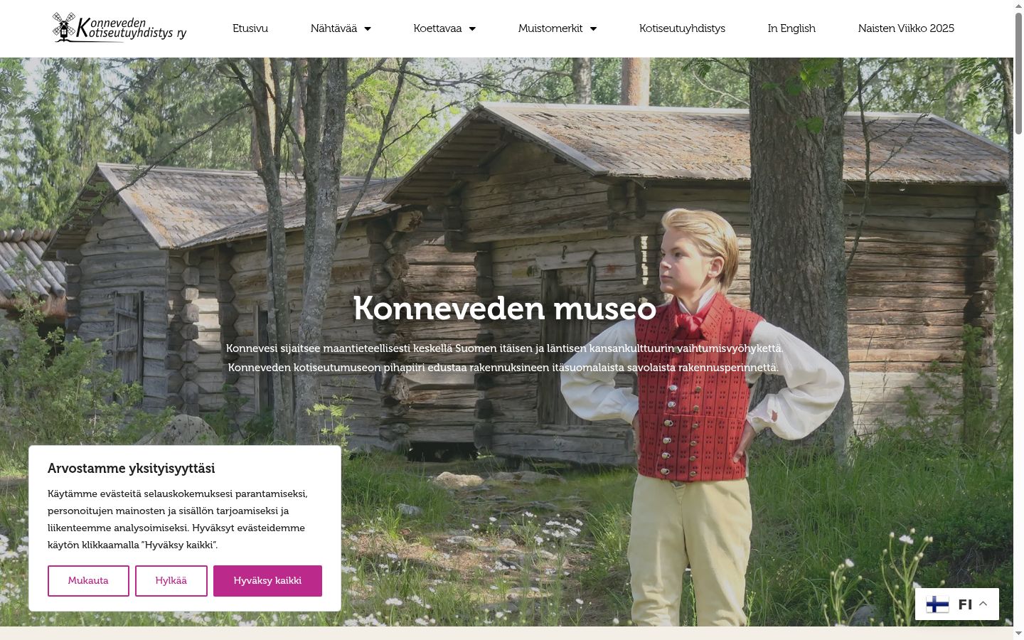 Skærmbillede af samtykkebanneret, som det blev vist før nogen interaktion