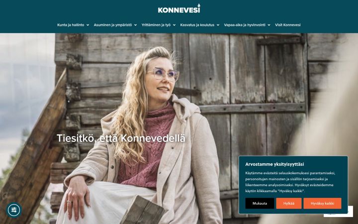 Screenshot of konnevesi.fi