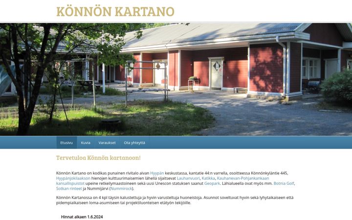 Screenshot of konnonkartano.fi