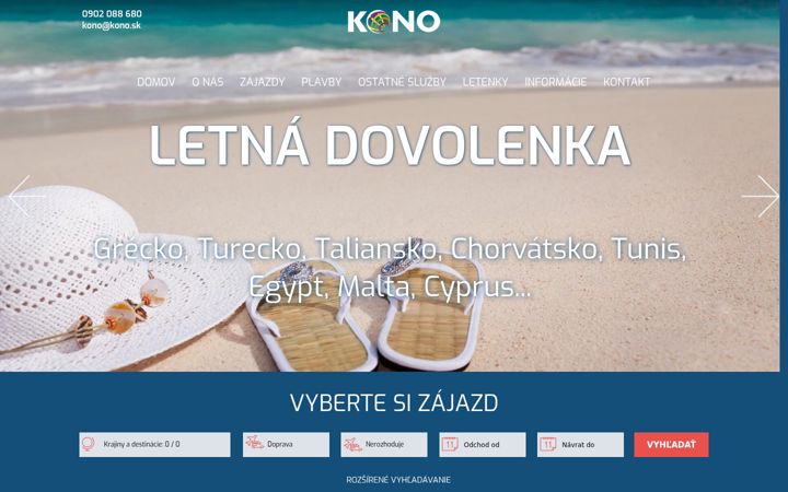 Screenshot of kono.sk