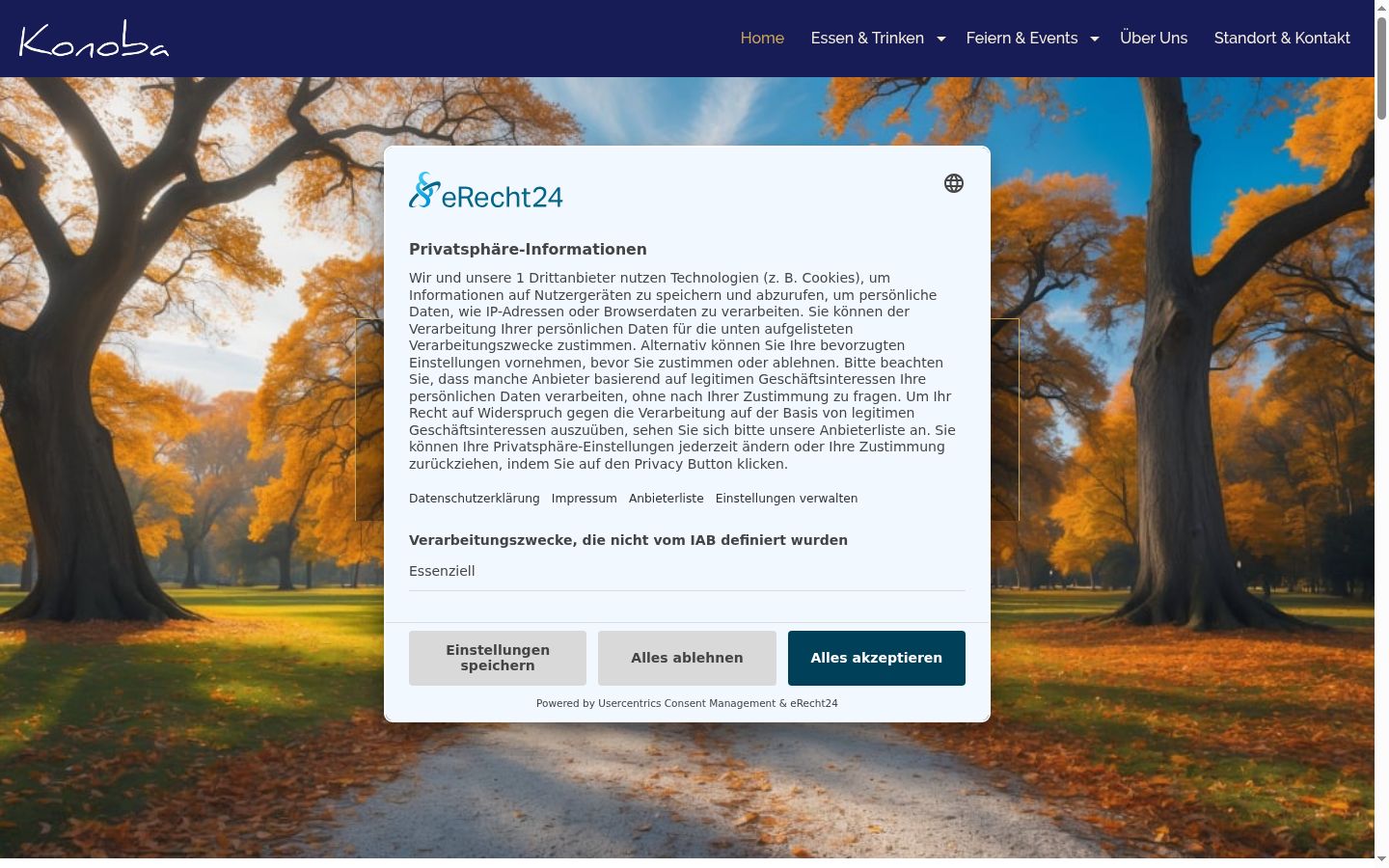 Captură de ecran a bannerului de consimțământ afișat înainte de orice interacțiune