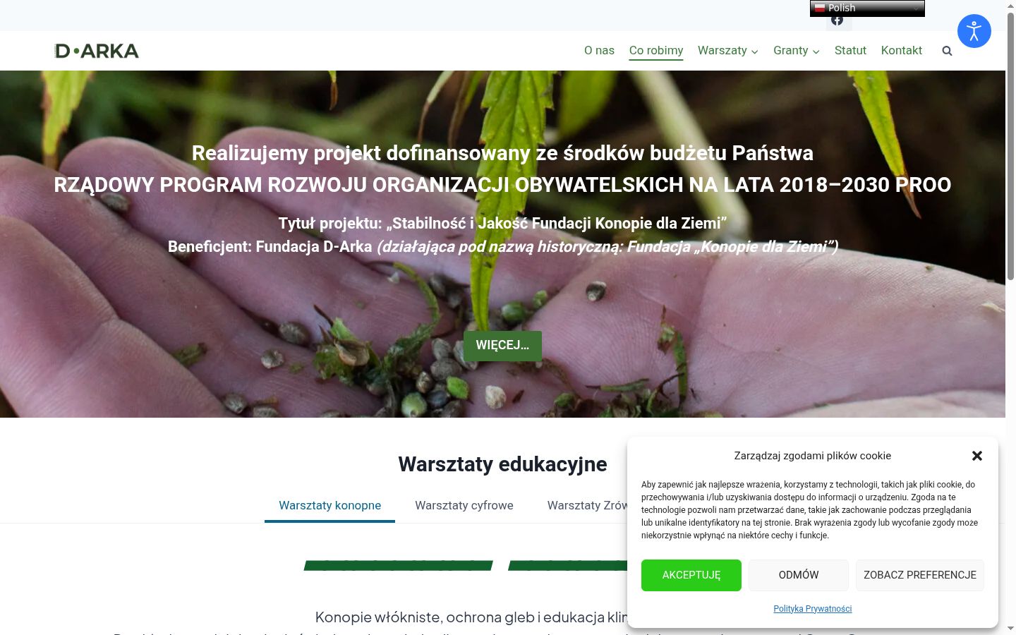 Képernyőkép a bármilyen interakció előtt megjelenő hozzájárulási bannerről