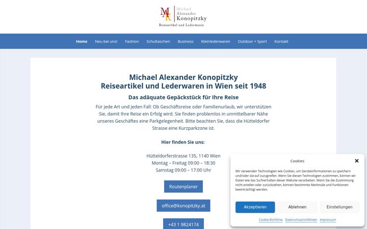 Screenshot of konopitzky.at