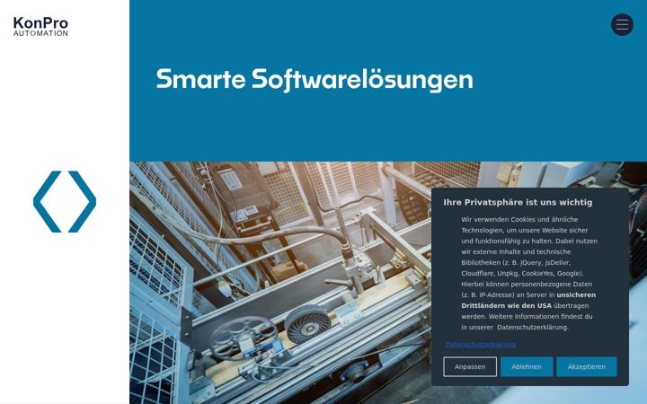 Screenshot of konpro-automation.com