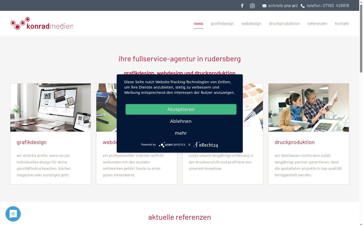 Screenshot tal-banner tal-kunsens muri qabel kwalunkwe interazzjoni