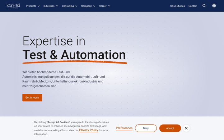 Screenshot of konrad-technologies.com