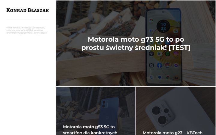 Screenshot of konradblaszak.com