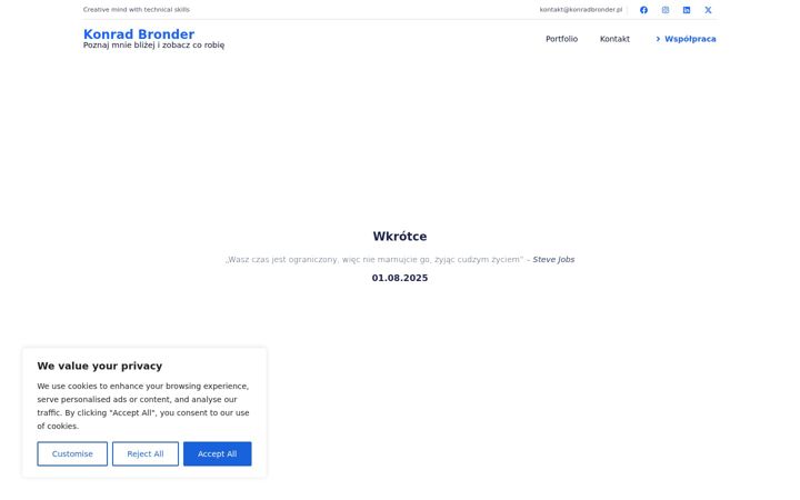 Screenshot of konradbronder.pl