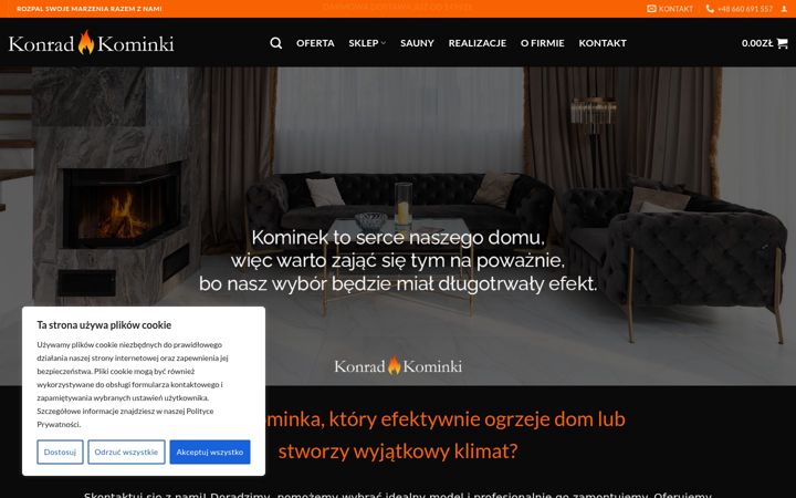 Screenshot of konradkominki.pl