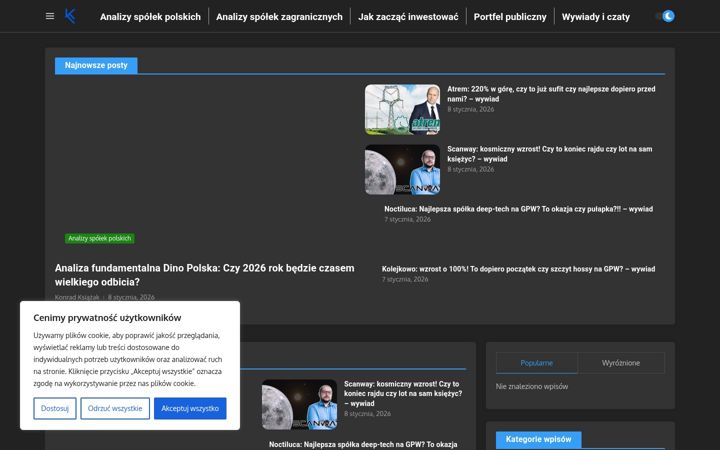 Screenshot of konradksiazak.pl