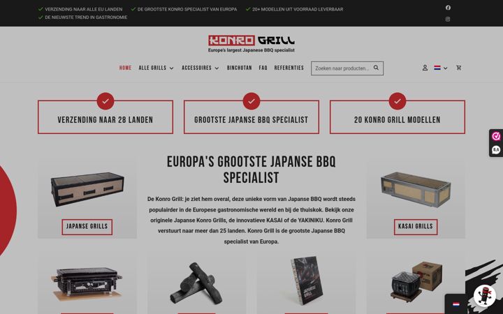 Skærmbillede af konro-grill.com