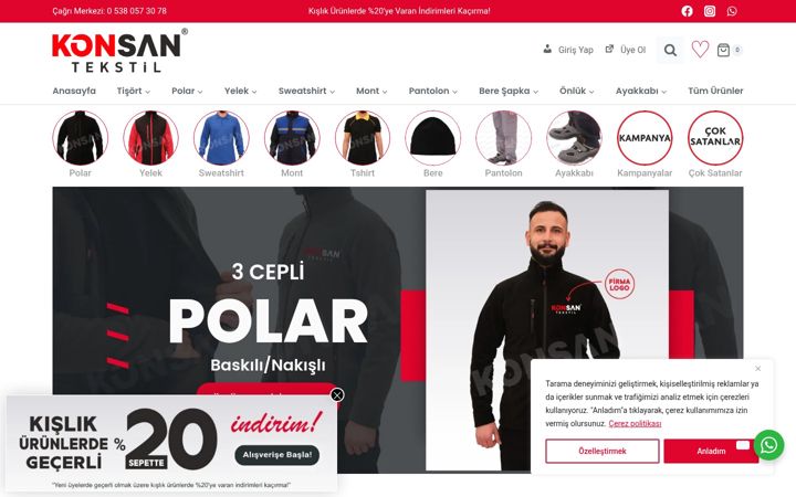 Skærmbillede af konsantekstil.com