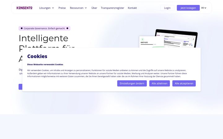 Screenshot of konsento.ch