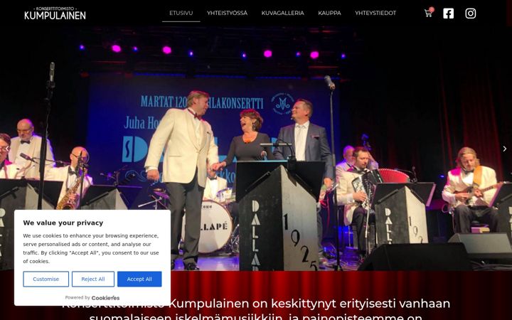 Zrzut ekranu konserttitoimisto.fi