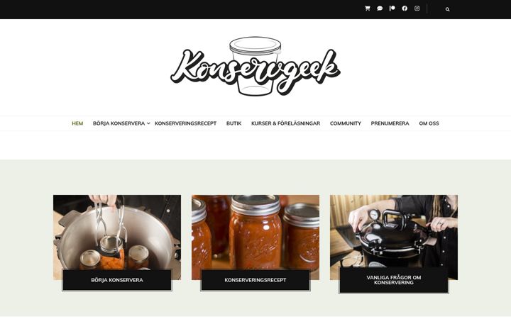 Screenshot of konservgeek.se