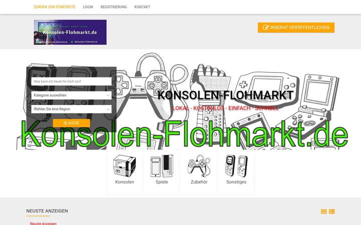 Screenshot of konsolen-flohmarkt.de