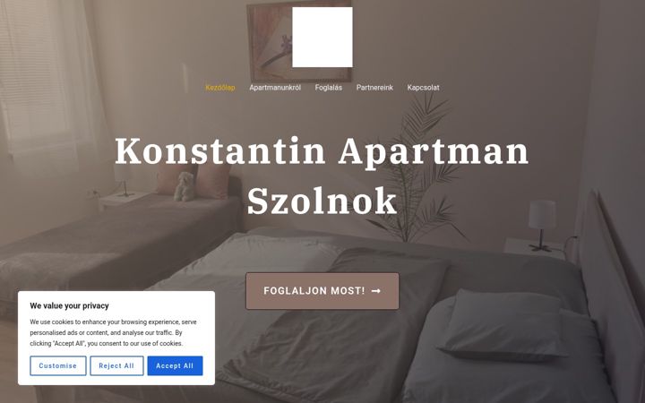 Screenshot of konstantinapartman.hu