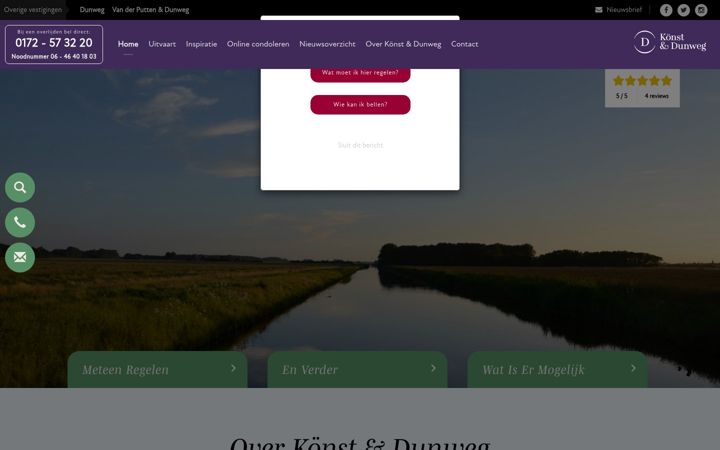 Skjermbilde av konstendunweg.nl