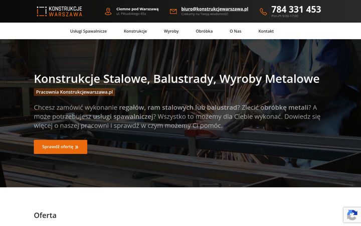 Screenshot of konstrukcjewarszawa.pl