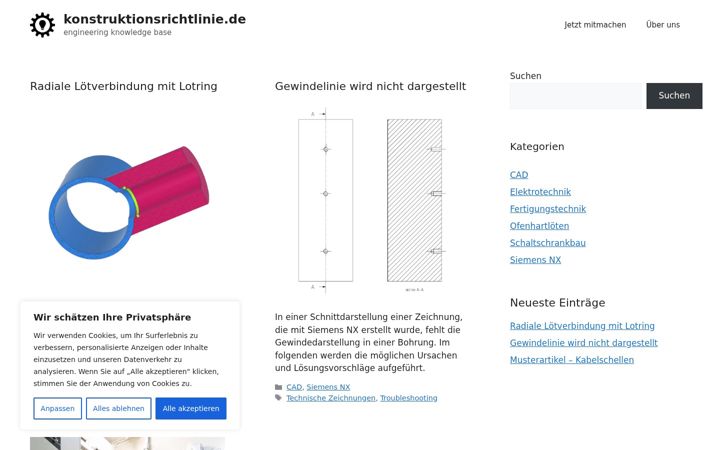 Screenshot of konstruktionsrichtlinie.de