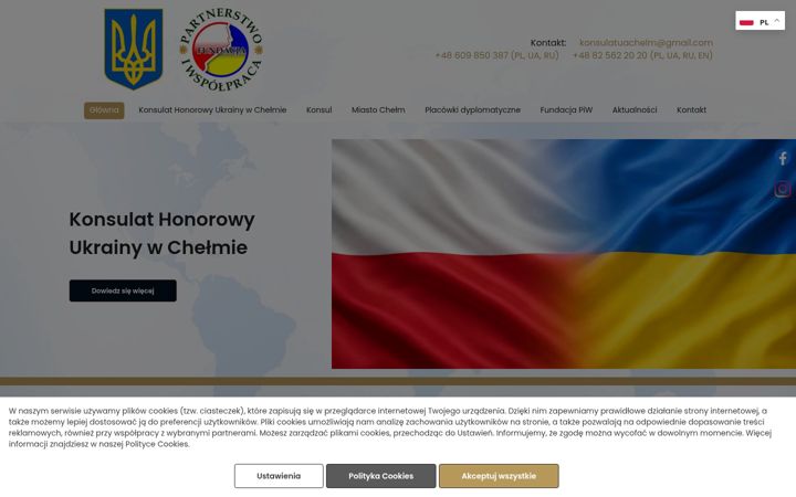 Screenshot of konsulatuachelm.pl