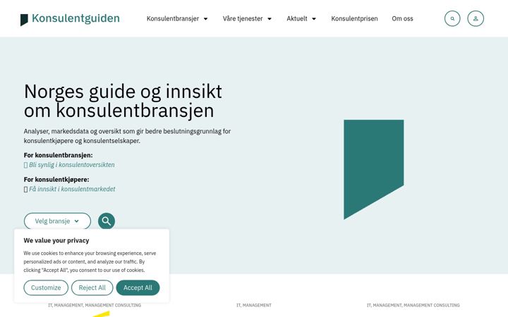 Screenshot of konsulentguiden.no