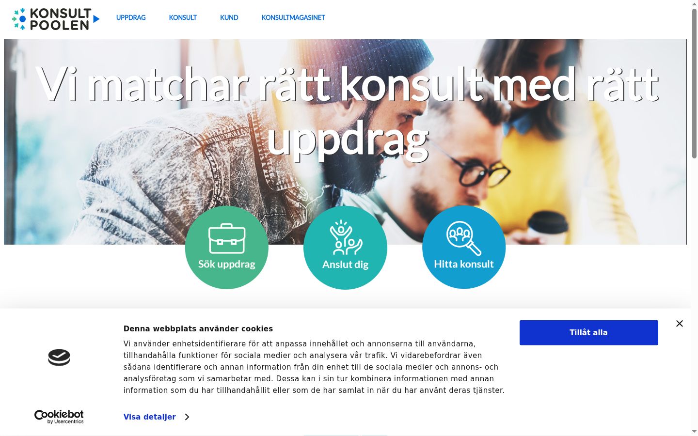 Sutikimo reklamjuostės, rodytos prieš bet kokią sąveiką, ekrano kopija