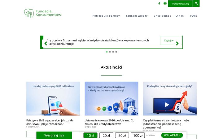 Screenshot of konsumenci.org