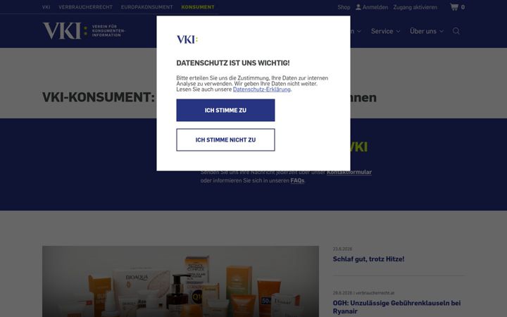 Screenshot of konsument.at